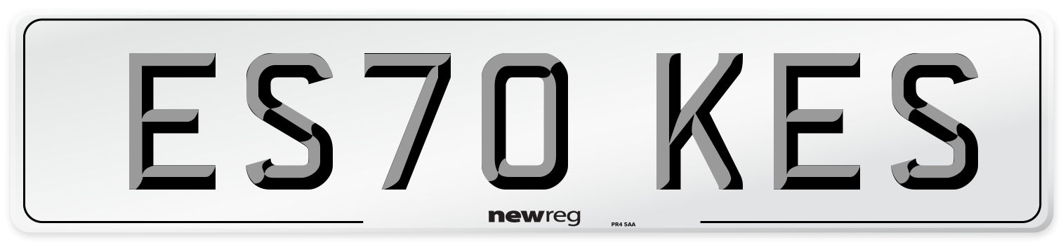 ES70 KES Number Plate from New Reg